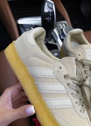 Кросівки жіночі та чоловічі adidas samba x ronnie fieg x clarks beige / кеди адідас самба бежеві9 фото