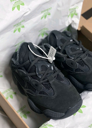 Adidas yeezy 500 utility black (утеплені)4 фото