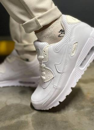 Nike air max 90 white7 фото