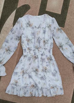Нежное шифоновое платье сукня сарафан плаття хс, ххс 32,34 размер