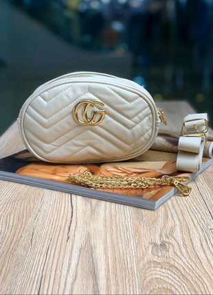 Жіноча бананка gucci бежева