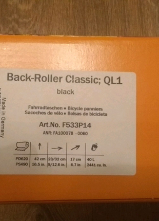 Сумки ortlieb back-roller classic 2x20 l4 фото