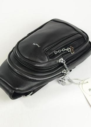 Нагрудна жіноча маленька сумка слінг бананка через плече, модна молодіжна сумочка на груди7 фото