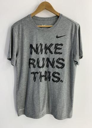 Nike running рефлективна футболка