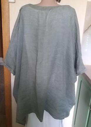 Блуза туника лен испания большой размер батл6 фото