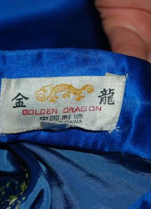 Довгий шовковий китайський халат з натурального шовку нюанс3 фото
