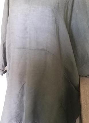 Блуза туника лен испания большой размер батл4 фото
