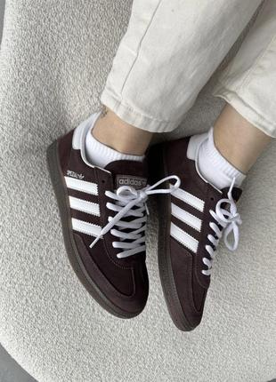 Удидас спел коричневые кеды adidas spezial brown/white1 фото