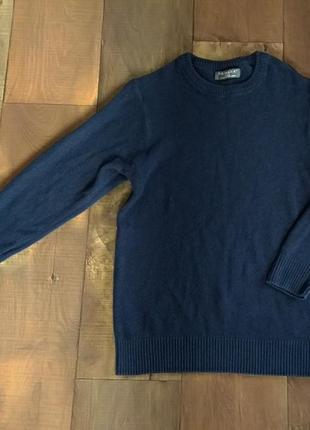 Свитер пуловер свитшот s-m школьный синий мужской