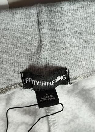 Сірі жіночі спортивні штани розкльошені кльош на високій посадці з широкою ризинкою на тонкому флісі plt4 фото