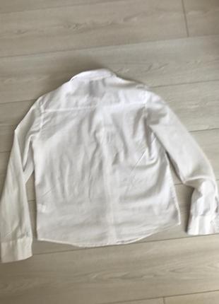 Базовая белая хлопковая рубашка3 фото