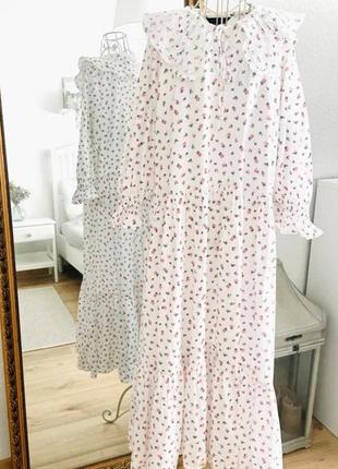 Платье new look индия ярусное хлопок с цветочным принтом5 фото