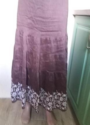 Шркарная юбка moonson лен шелк1 фото