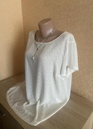 Блуза с коротким рукавом цвета айвори4 фото