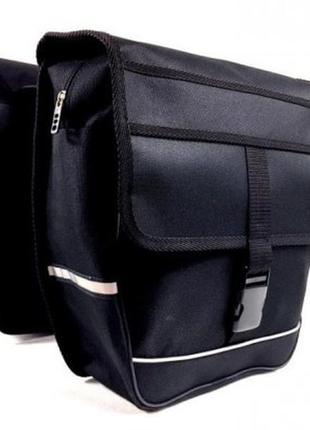 Велосумка на багажник spencer 2-х секционная 28л, черный (78789u)