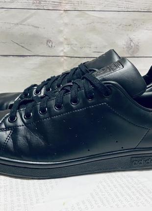 Оригинальные кожаные кроссовки adidas originals stan smith fx5499, кеды черные р46