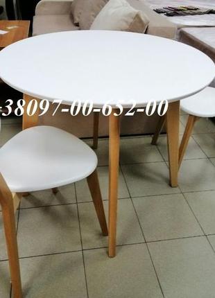 Кухонний комплект стіл і 4 стільці масив бука з мдф зі складу5 фото