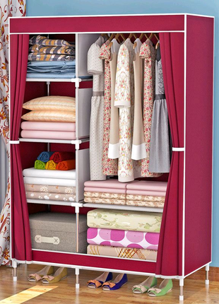 Шафа складна тканинна storage wardrobe km-105 на 2 секції | шафа