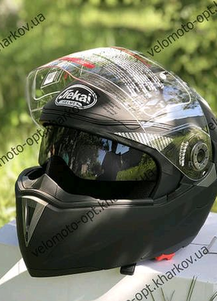 Шлем jiekai jk-105 черный матовый трансформер, м 57-58 см