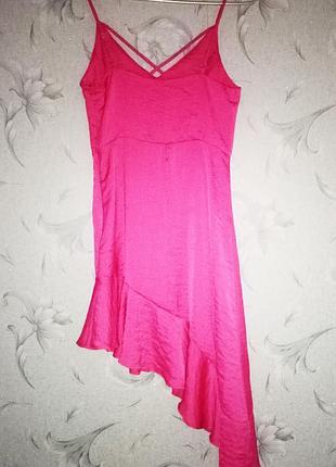 Асимметричное яркое платье. 5