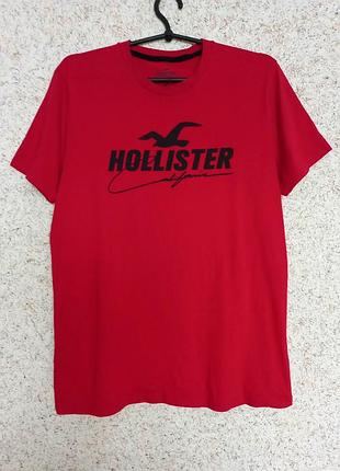 Футболка красного цвета hollister коттон
