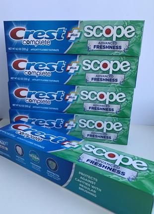 Освежающая зубная паста crest scope advanced freshness, 232грамм1 фото