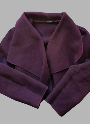 Пальто-кардиган у темно-бардовому кольорі1 фото