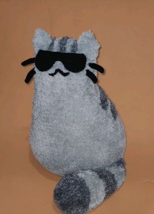 М'яка іграшка-подушка кіт пушина (ручна робота)4 фото