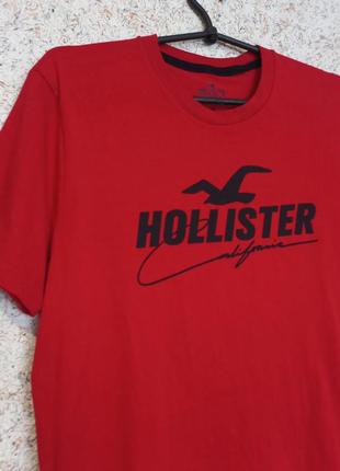 Футболка hollister червоного кольору4 фото