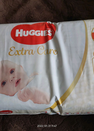 Підгузки дитячі huggies extra care1 фото