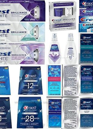 Вищий рівень відбілювання зубів 28тон crest 3d supreme bright whitestrips-usa8 фото