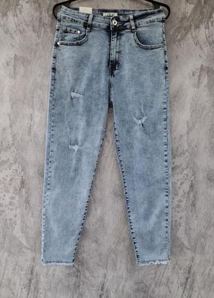 Женские стрейчевые джинсы, см. замеры в описании1 фото