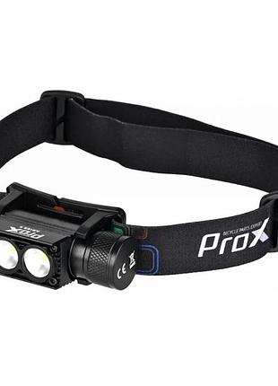 Фара налобна prox aries ii cree xp-g2 1100lm, 2600mah usb-c, чорний (gf09-56h)