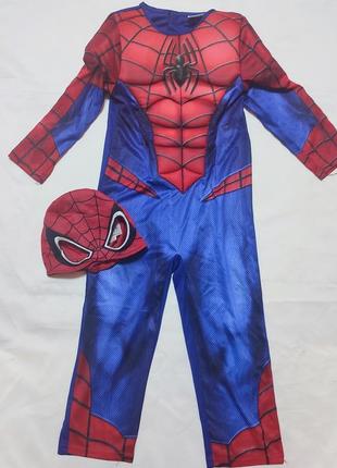Карнавальный маскарадный костюм человек паук супер герой на хеллоуин