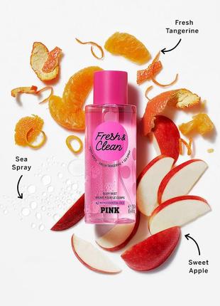 Ароматний міст для тіла «fresh & clean». pink. victoria's secret. оригінал 🇺🇸4 фото