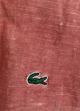 Мужская леновая рубашка от lacoste l размера3 фото