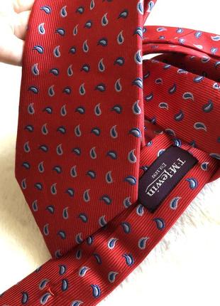 Червона шовкова краватка5 фото