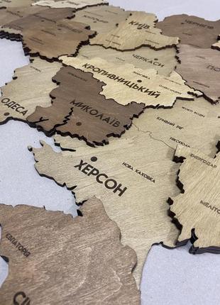 Карта україни багатошарова 3d палітра oak 90*60 см3 фото