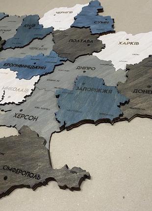 Карта україни багатошарова 3d колір loft 250*167 см3 фото