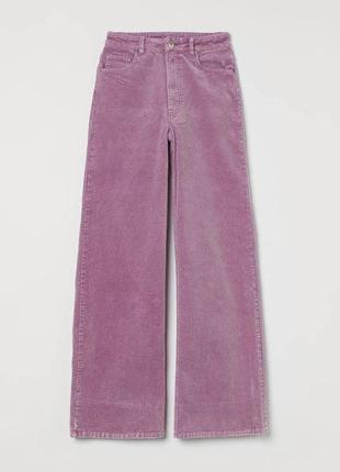 Стильные вельветовые джинсы штаны брюки фиолет от h&m2 фото