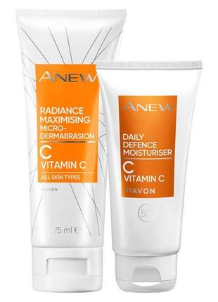 Anew vitamin c set набір кремів 2 в 1 "максимальне сяйво"