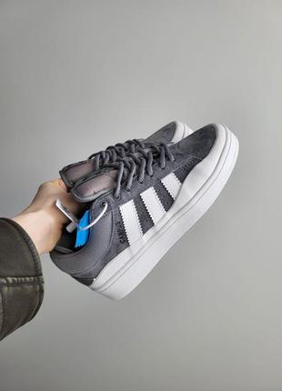 Женские кроссовки серые adidas campus grey