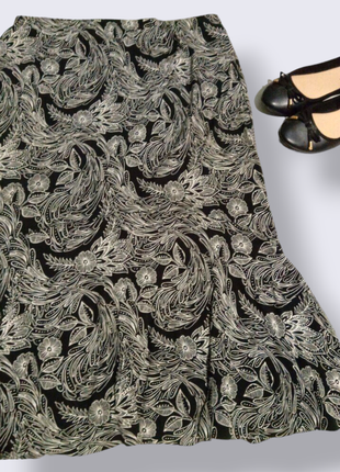 Трикотажная юбка в принт5 фото