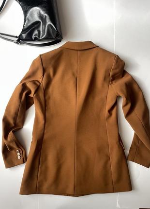 Пиджак жакет коричневый h&m, размер s3 фото