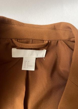 Піджак коричневий, h&m жакет, розмір s4 фото