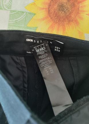 Р 12 / 46-48 актуальные брендовые черные штаны брюки бананы длинные узкие хлопок стрейчевые asos6 фото