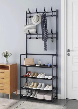 Універсальна вішалка для одягу new simple floor clothes rack si3 фото