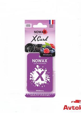 Ароматизатор запах сухої карти в машину-пахучка для авто на дзеркало nowax "x card" — wildberry