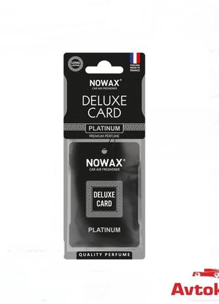 Ароматизатор запах сухой карта в машину пахучка для авто целлюлозный 6 г nowax серія delux card platinum