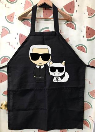 Фа000138 фартук с принтом "karl lagerfeld"